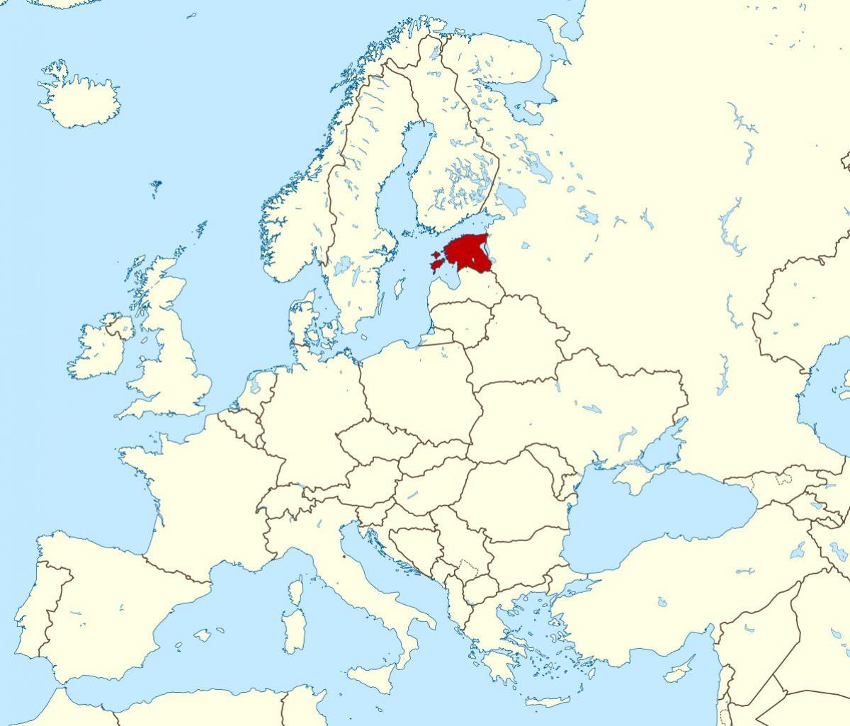 Эстони байршил дээр дэлхийн газрын зураг