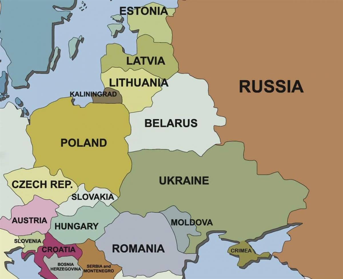 газрын зураг газрын зураг Эстони эргэн тойрны улс орнууд
