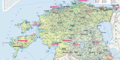 Аялал жуулчлалын газрын зураг Эстони