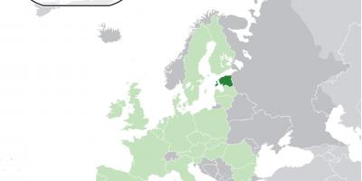 Эстони европын газрын зураг дээр